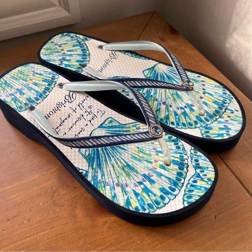Brighton Women’s CALYPSO SHELL Sand Flip Flops
STYLE SAND NVY2 Navy Blue White 7 - Picture 10 of 15